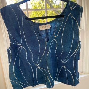 PO-EM tanked blouse - hoja, medium